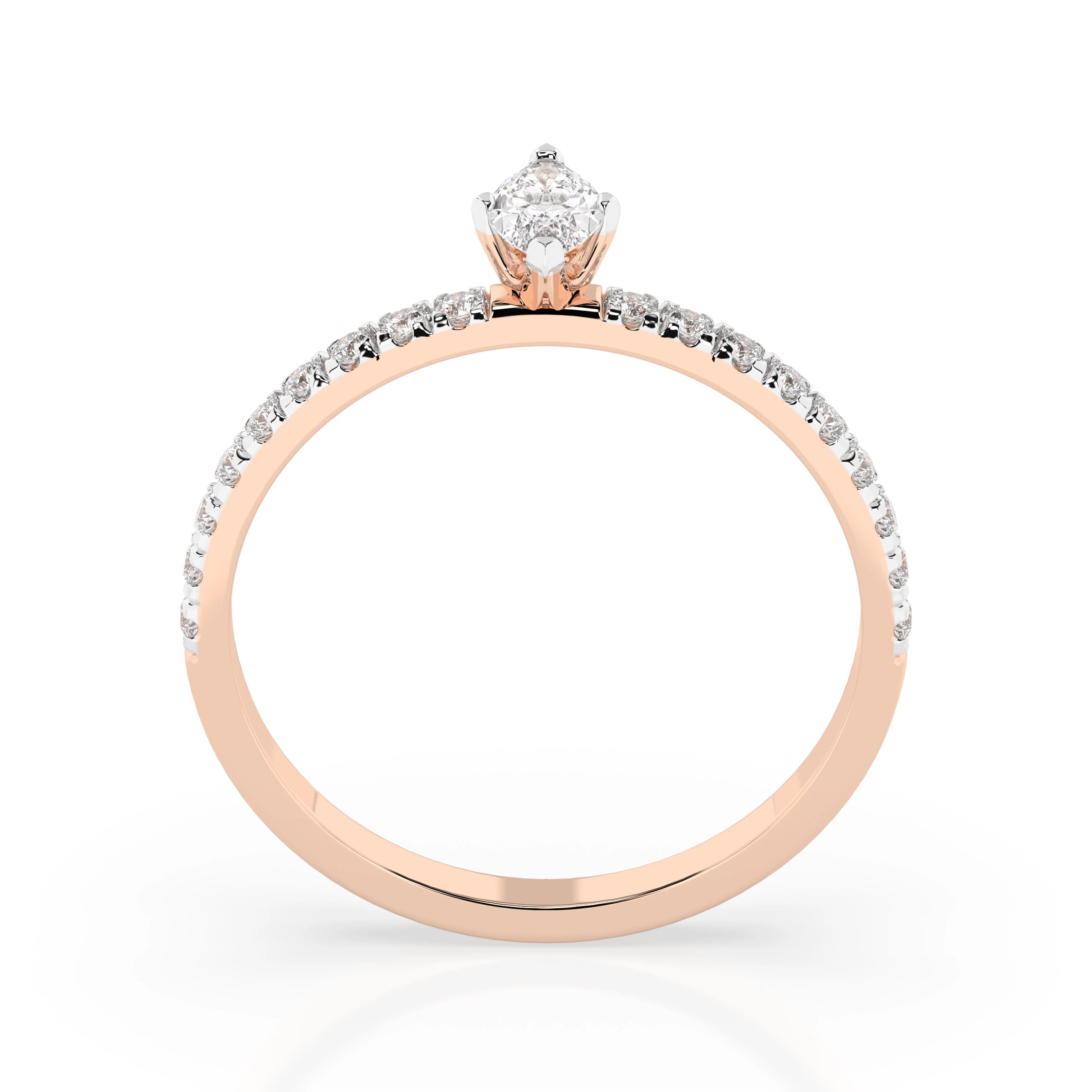 Inel solitaire Eternitate – 101-10181/4(0.15)MARQUISE – imaginea 8