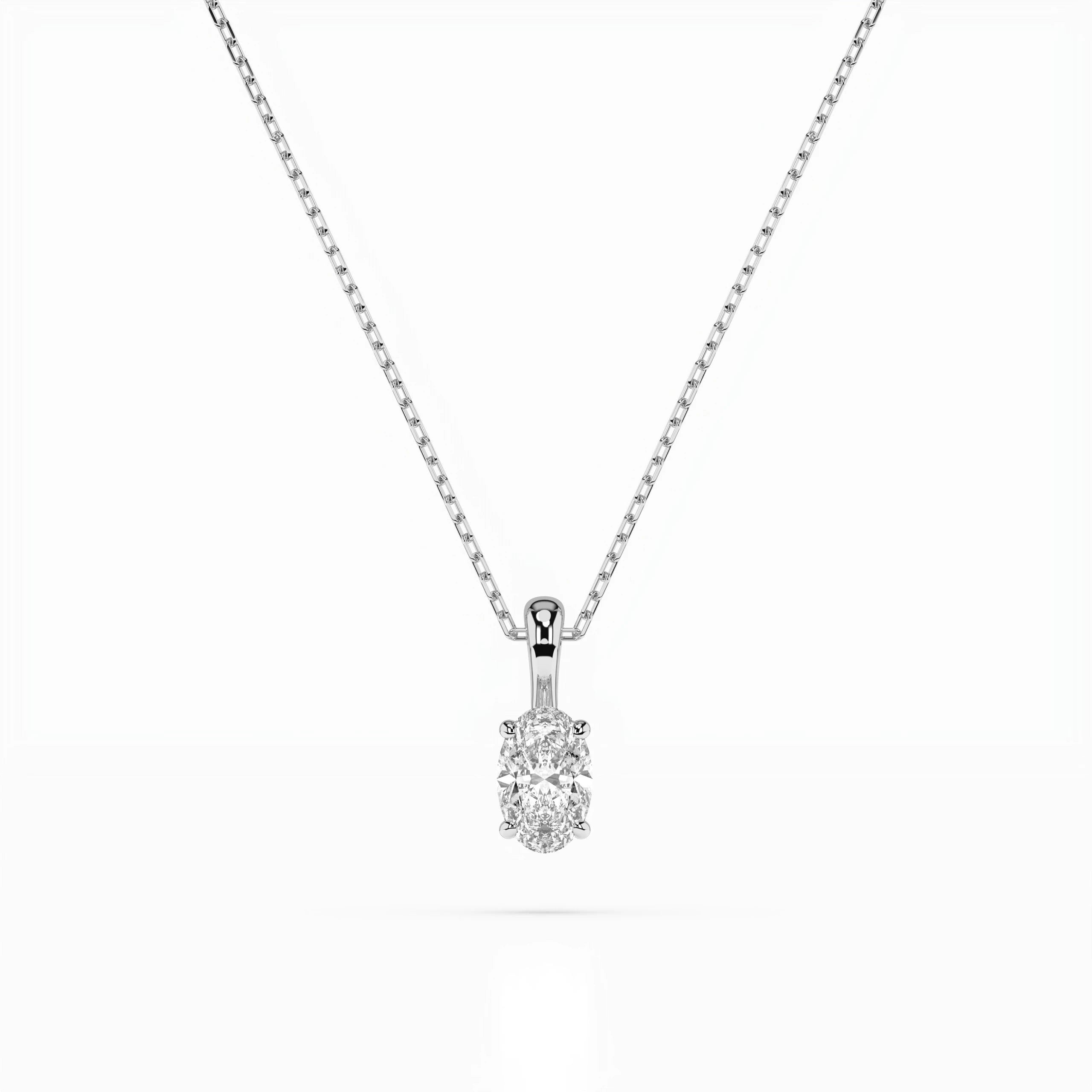 Colier solitaire – 104-10069(0.30)OV – imaginea 1