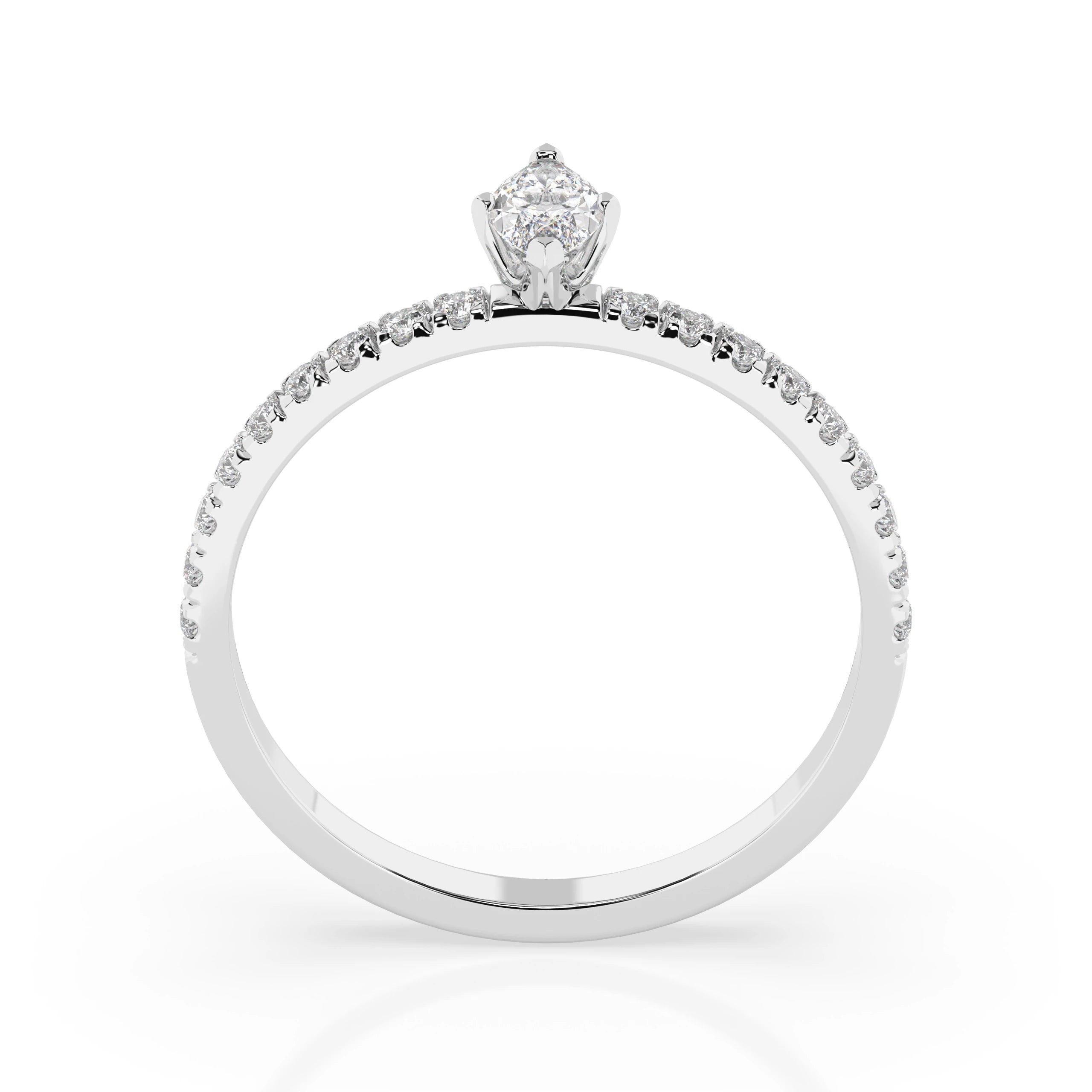 Inel solitaire Eternitate – 101-10181/4(0.10)MARQUISE – imaginea 2