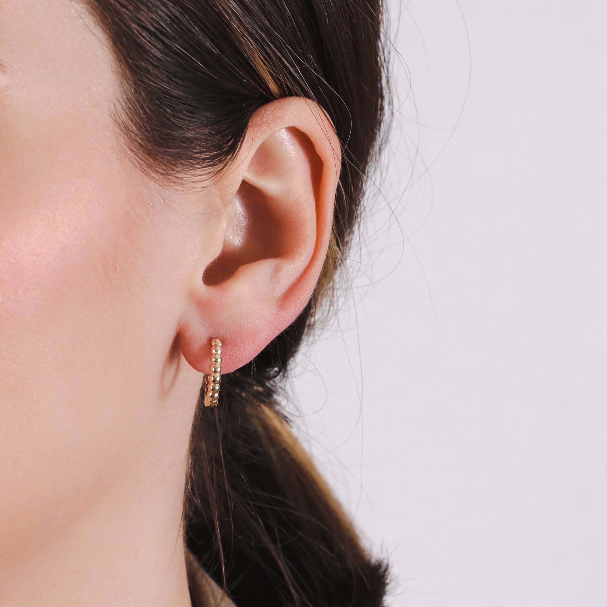 Thin Dots Hoops - maxi - IOSA Bijuterii