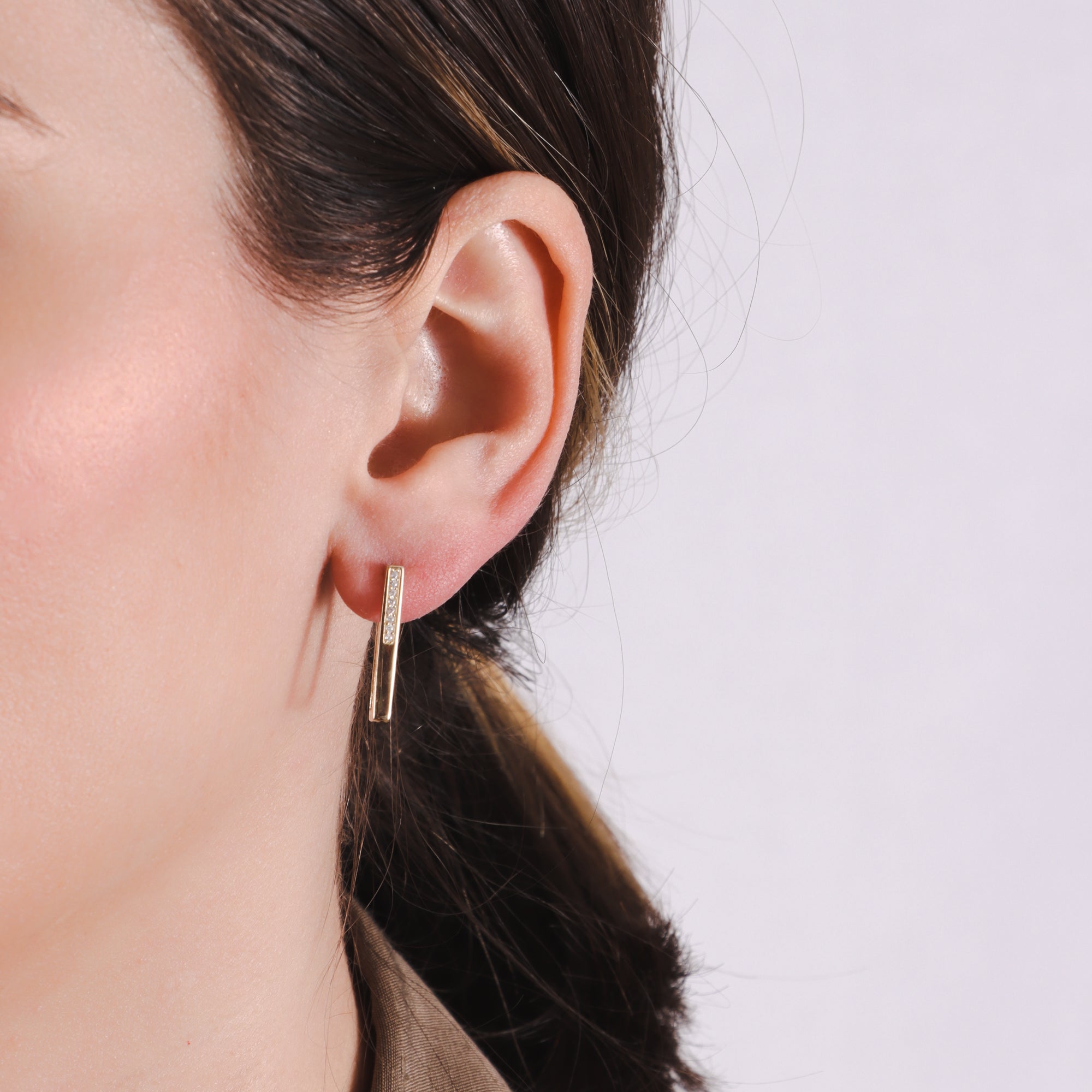 Cercei Big Square Hoops Pave